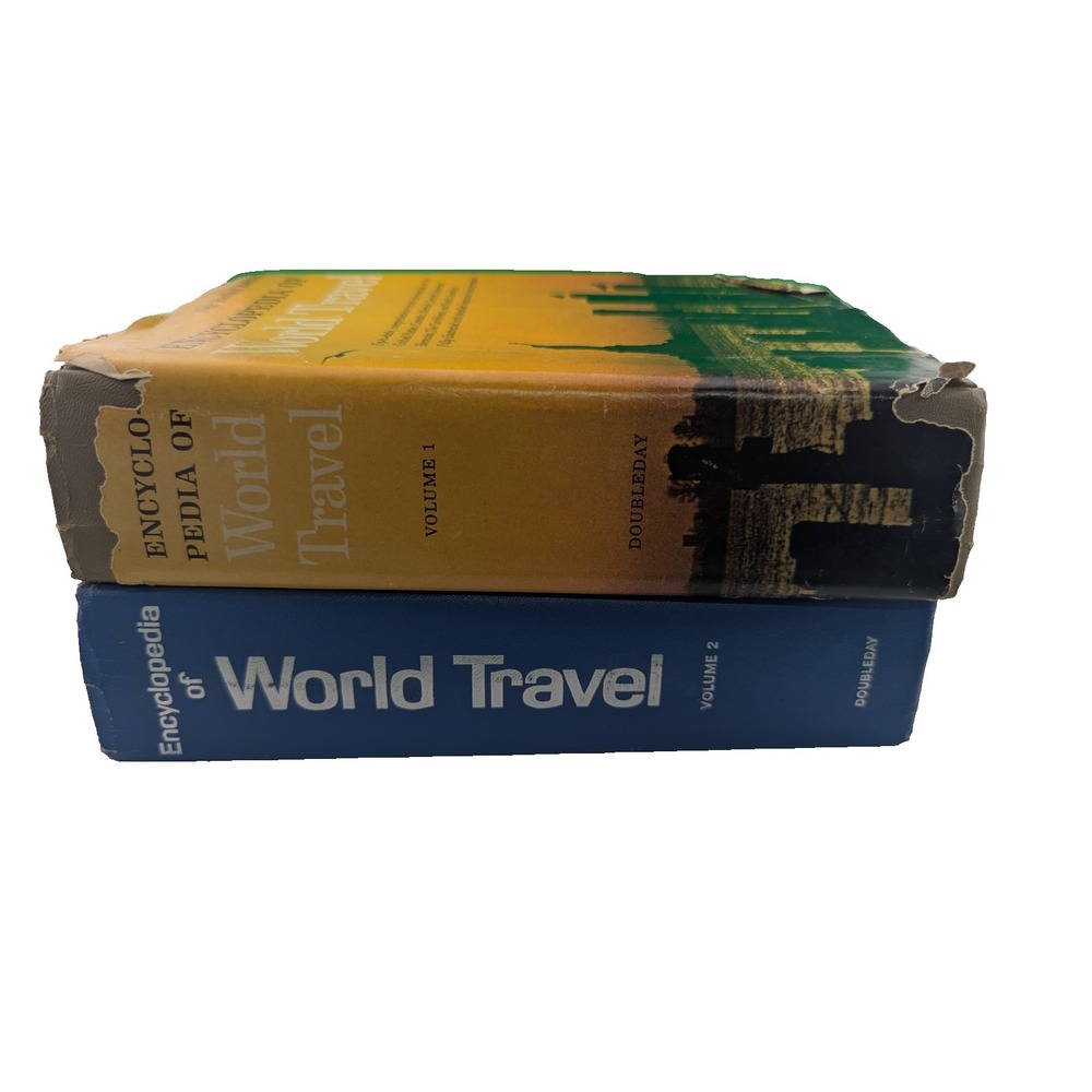 Encyclopedia of World Travel (2‑Volume Set) 1961 Doubleday Hardcover